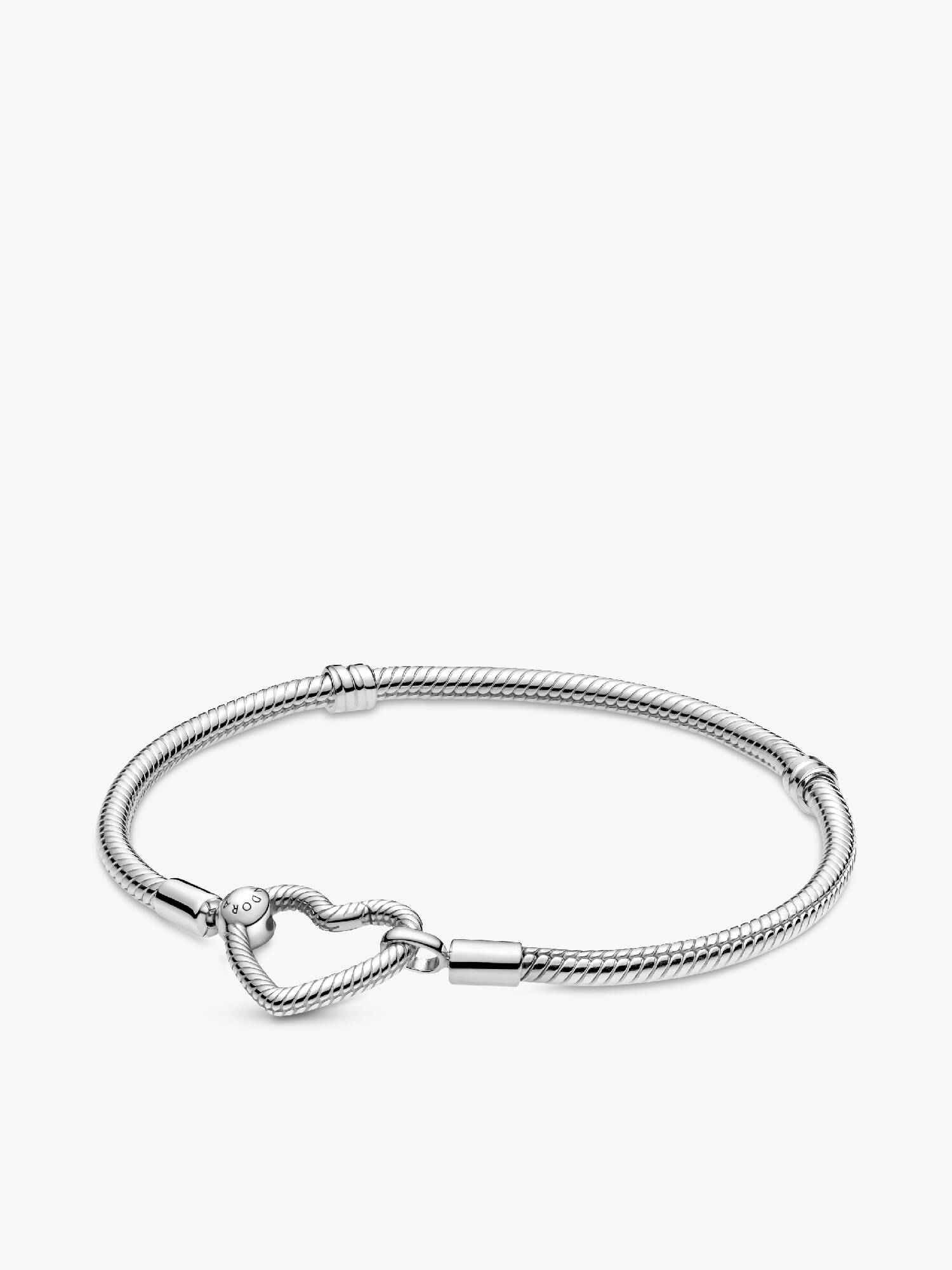 Brazalete cadena de serpiente con cierre de corazón
