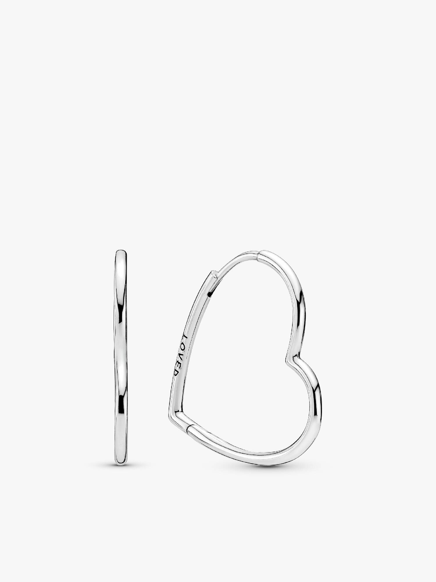 Aretes de aro Corazón asimétrico
