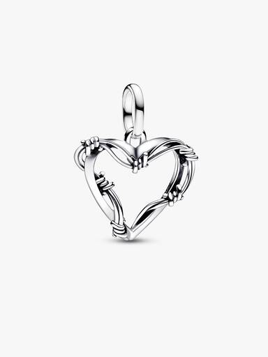 Charm Medallón Corazón de alambre