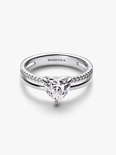 Anillo Corazón Doble Banda