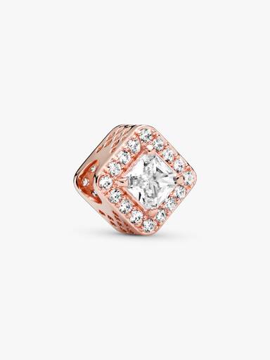 Charm Halo Cuadrado con Brillo