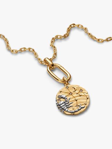 Charm Medall��n grande Signo Zodical Escorpión