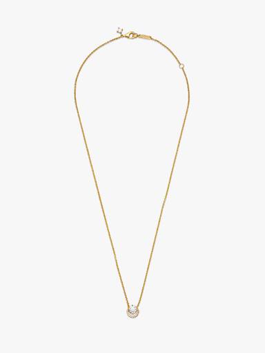 Collar cadena con pendiente Halo redondo reluciente