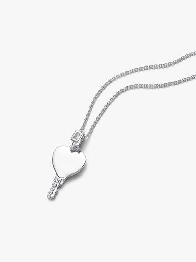 Pendiente llave grabable en forma de corazón