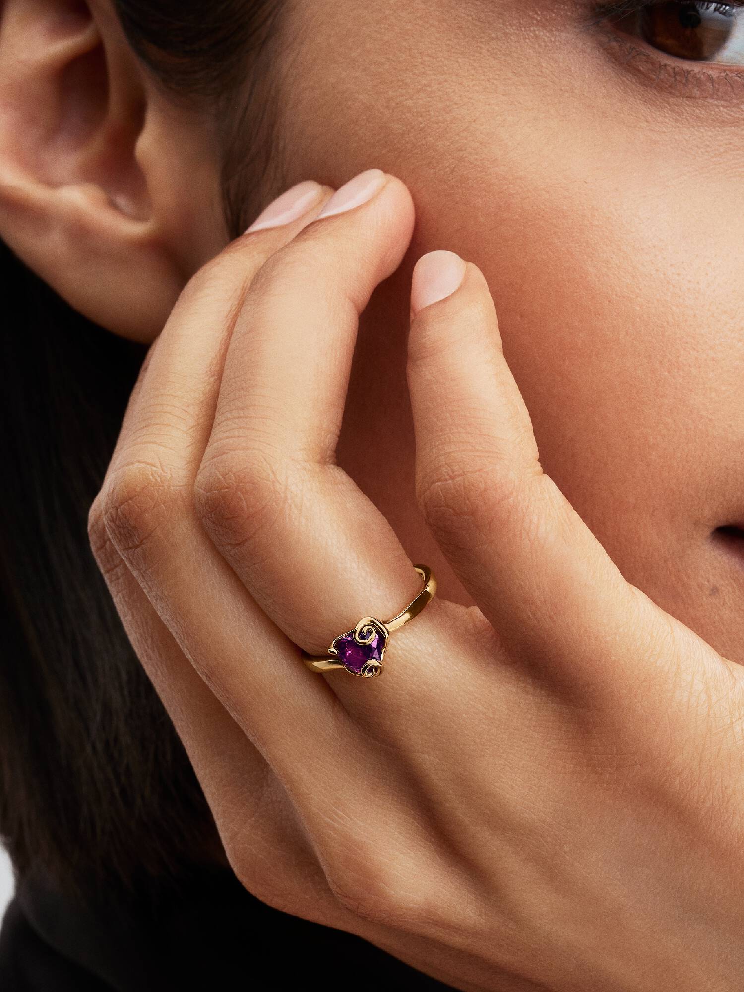 Anillo Corazón púrpura Sally de El Extraño Mundo de Jack de Disney 