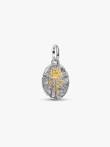 Charm Medallón Rosa