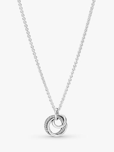 Collar con pendiente Círculos entrelazados Familia por siempre