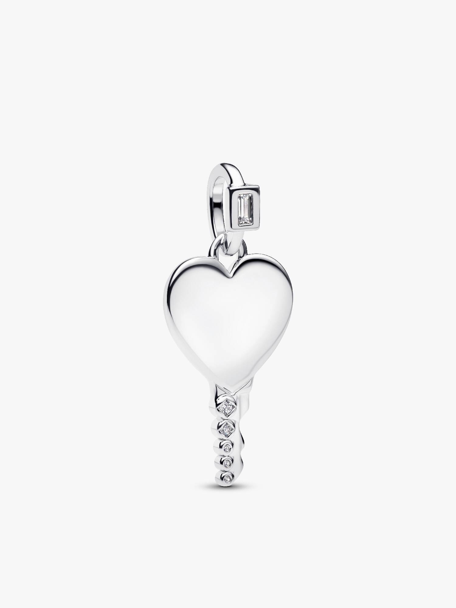 Pendiente llave grabable en forma de corazón