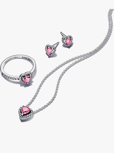 Conjunto de Joyas Corazones y Pavé