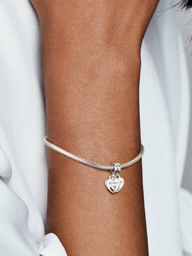 Charm colgante Corazón abierto doble