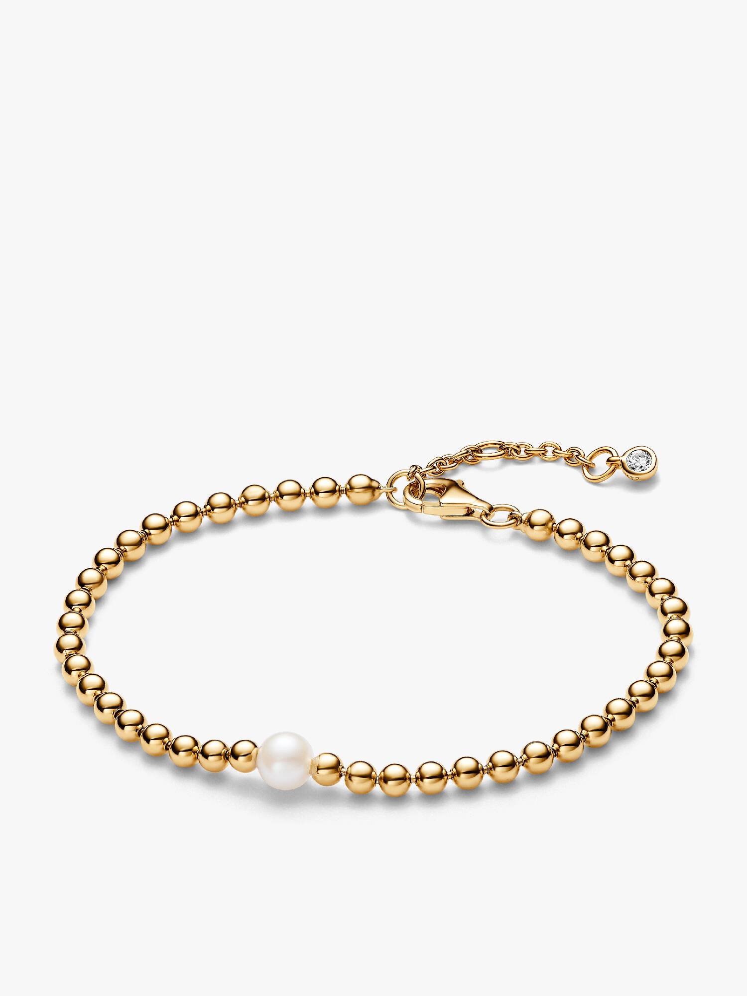 Brazalete Perla Cultivada de Agua Dulce Tratada y Abalorios