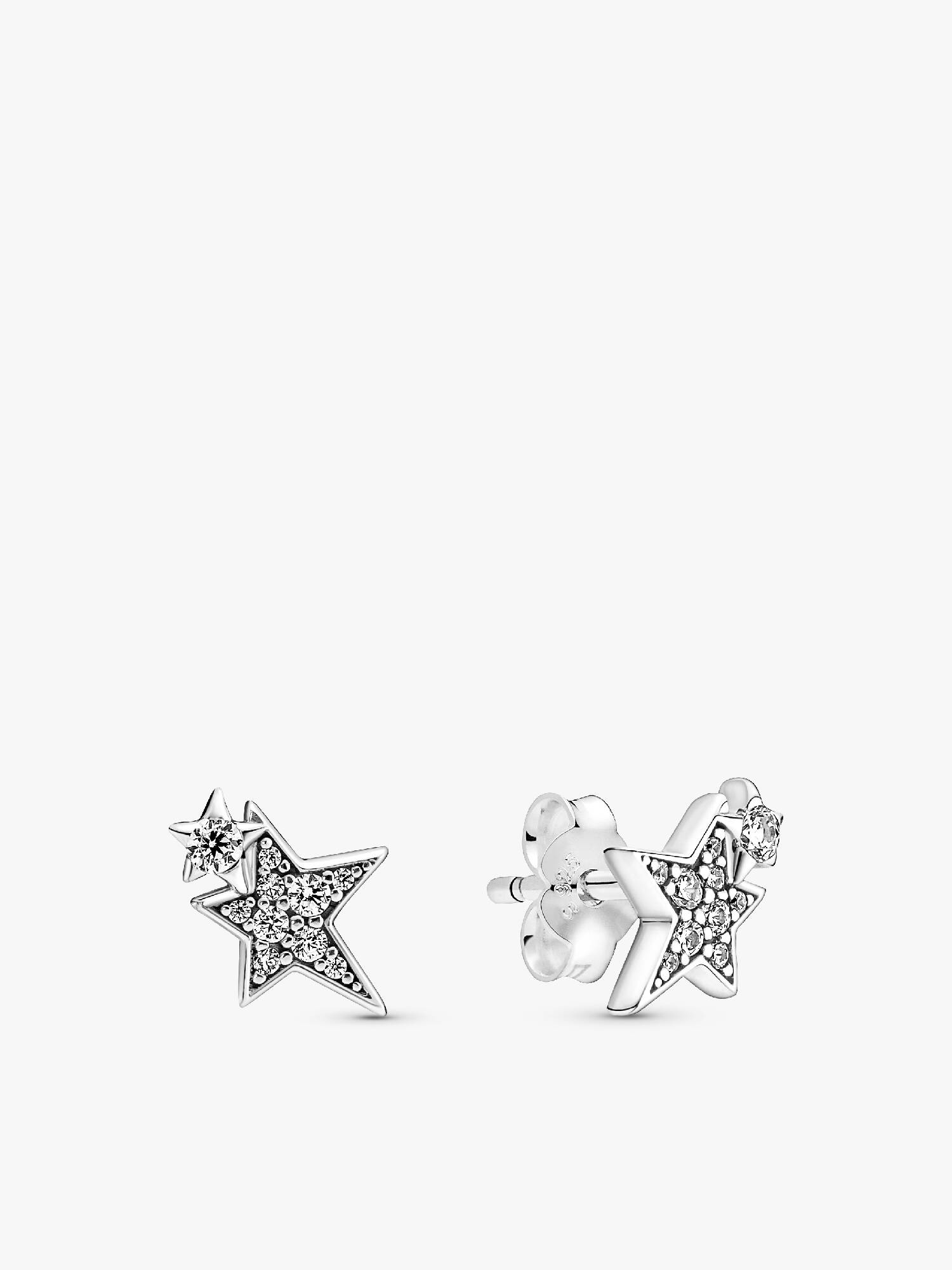 Aretes de botón Estrellas asimétricas resplandecientes