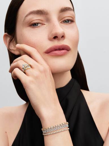 Anillo Cruzado Estrella Reluciente