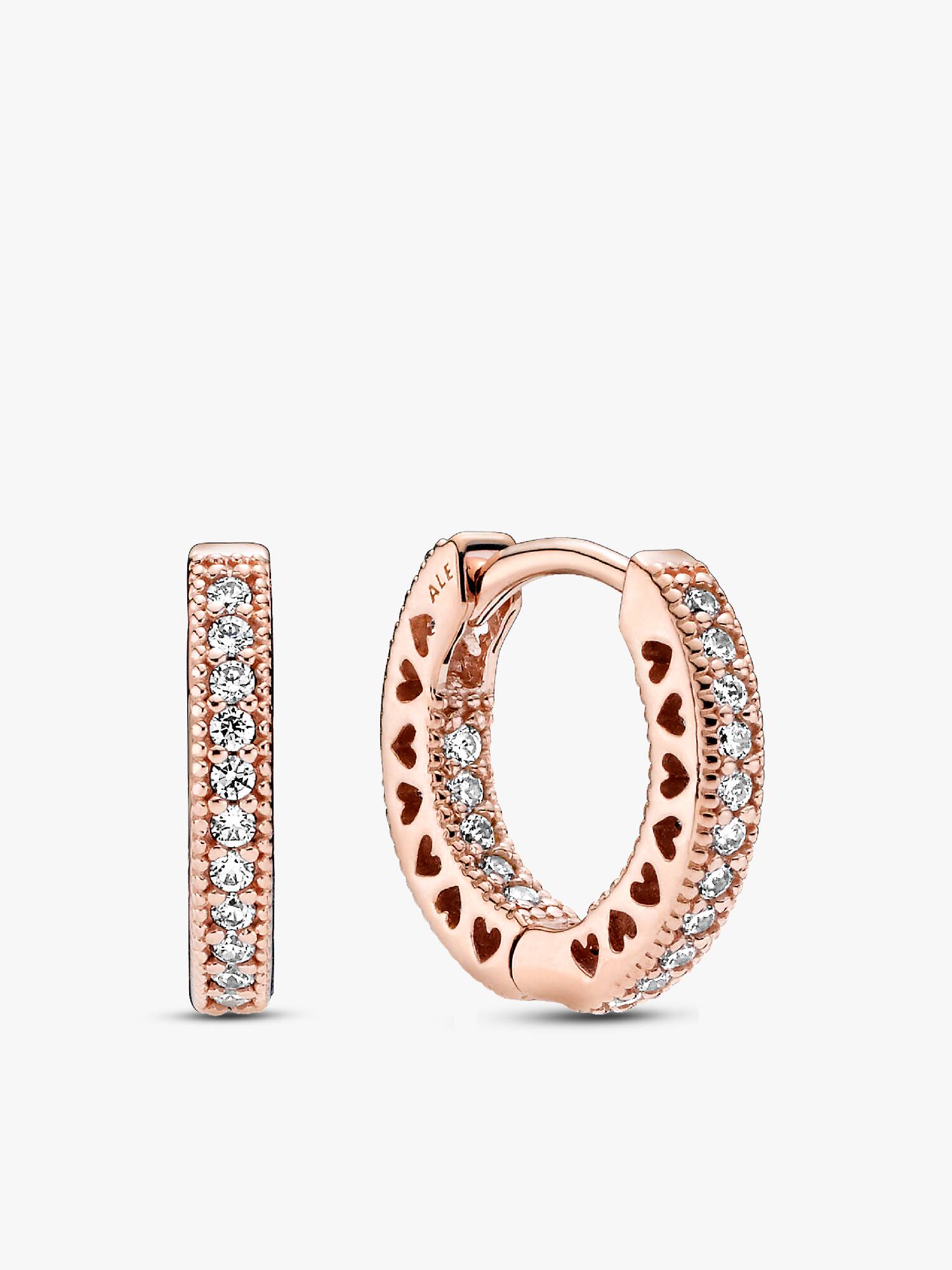 Aretes de aro Corazón de pavé