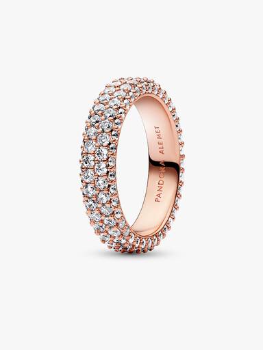 Anillo Hilera de pavé doble de Pandora Timeless