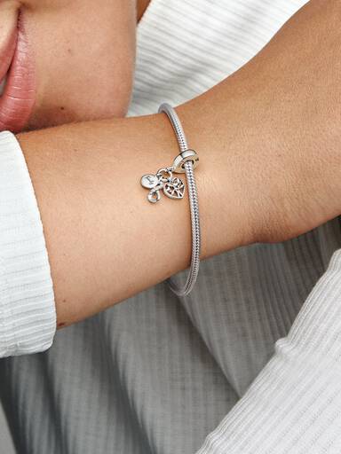 Charm Colgante de familia triple Infinito