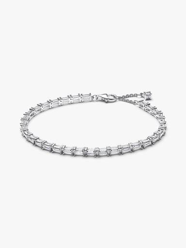 Pulsera de tenis Baguette reluciente