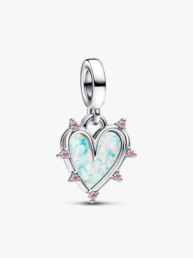 Dúo de charms opalescentes