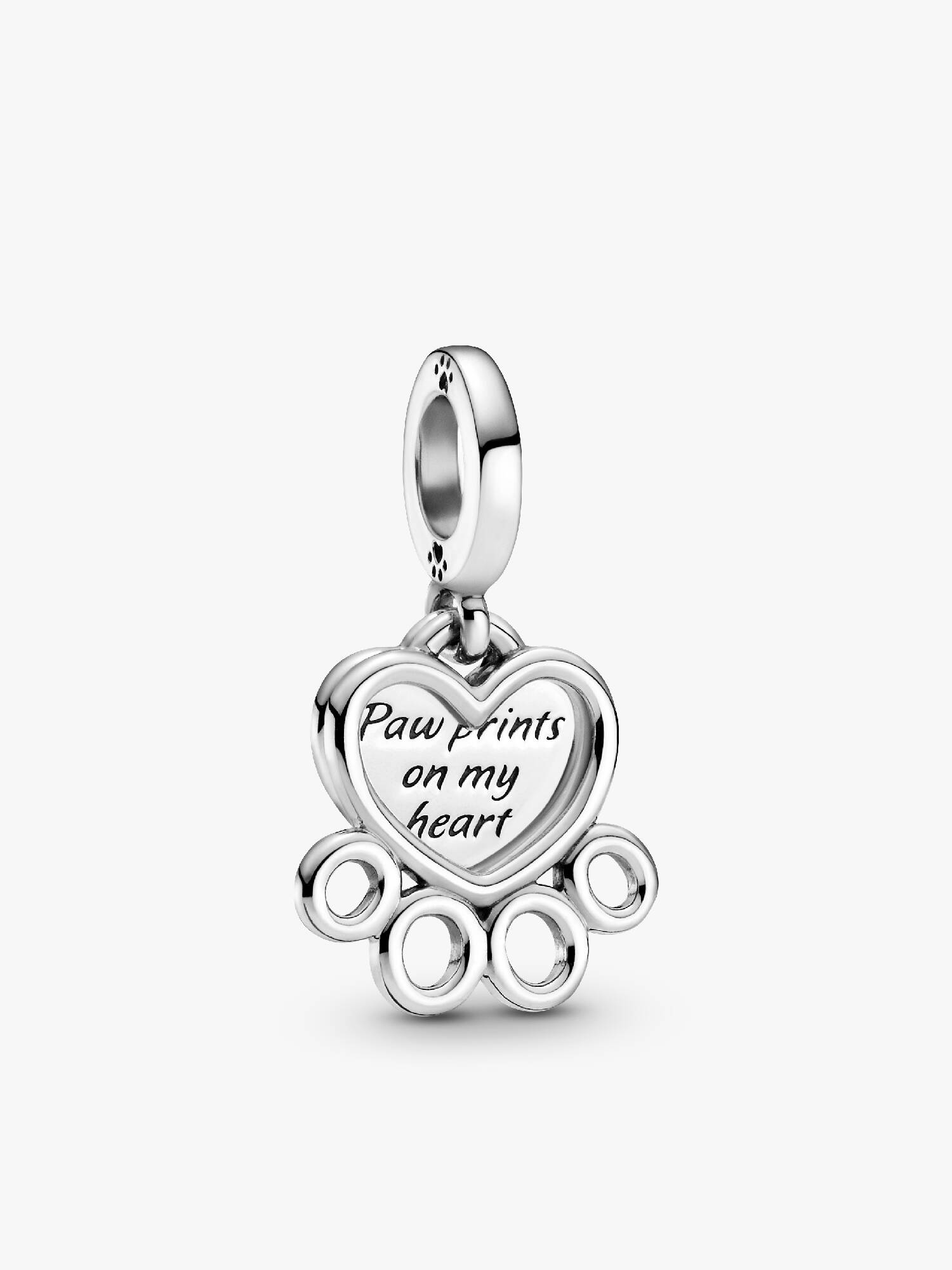 Charm colgante Corazones e impresión de patita