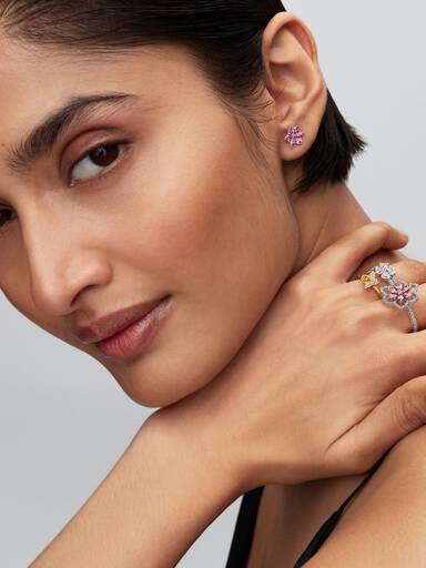Anillo divisible Trébol de la suerte brillante