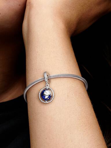 Charm colgante Globo giratorio