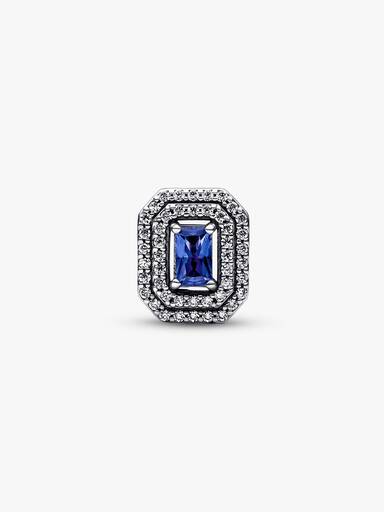 Charm rectangular Azul brillante en niveles