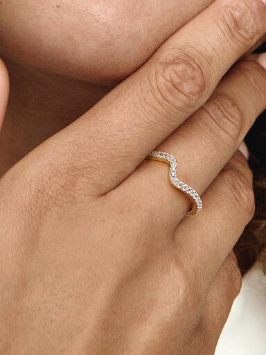 Anillo Onda resplandeciente