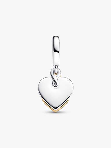 Charm Colgante Doble Mamá Grabable con Diamante Cultivado en Laboratorio
