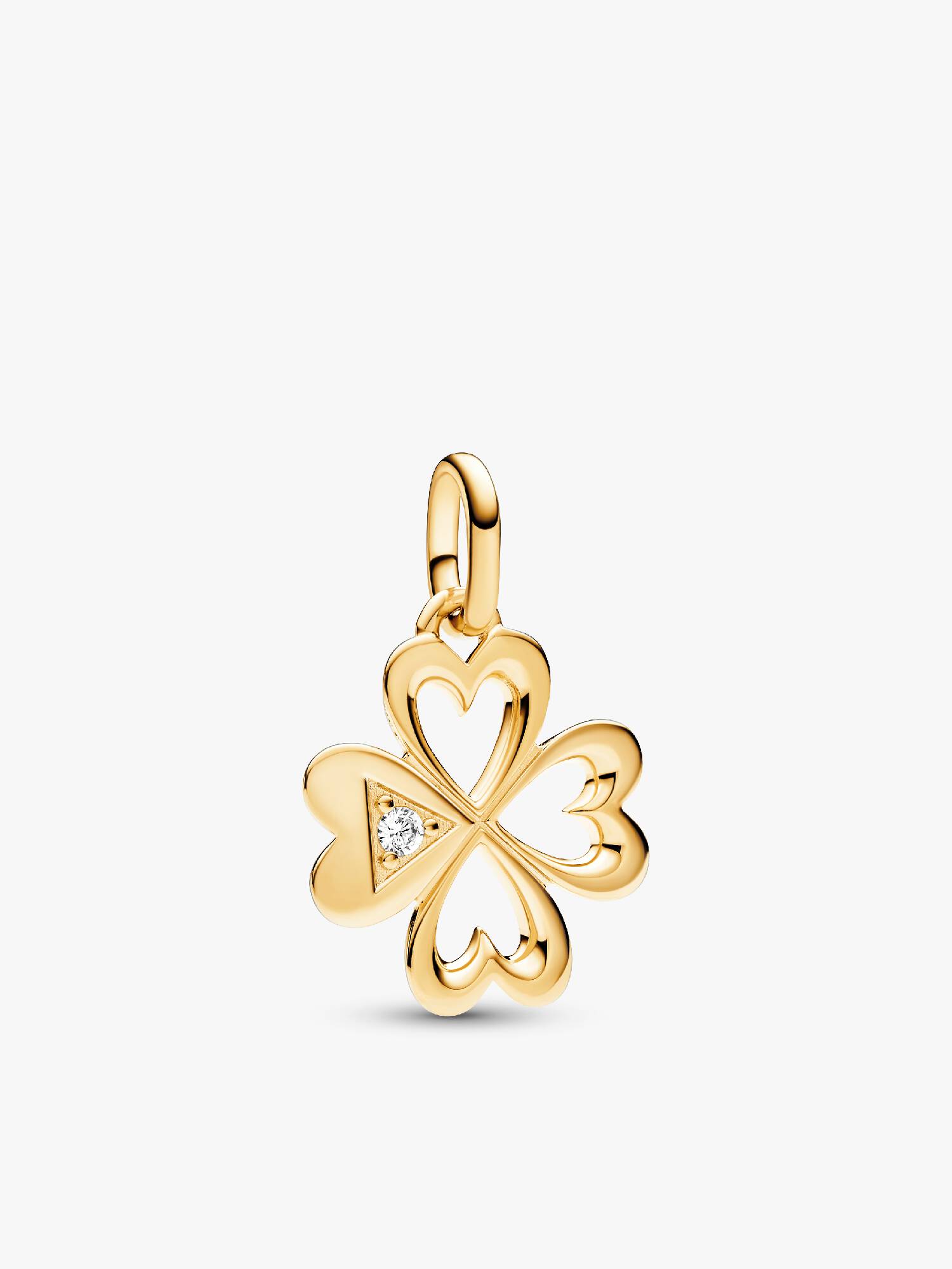 Charm Medallón Corazón Trébol de Cuatro Hojas Pandora ME