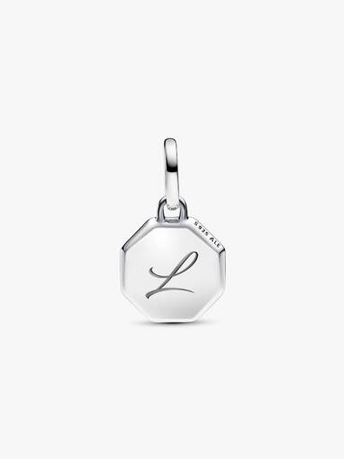 Charm Mini Medallón grabable turquesa