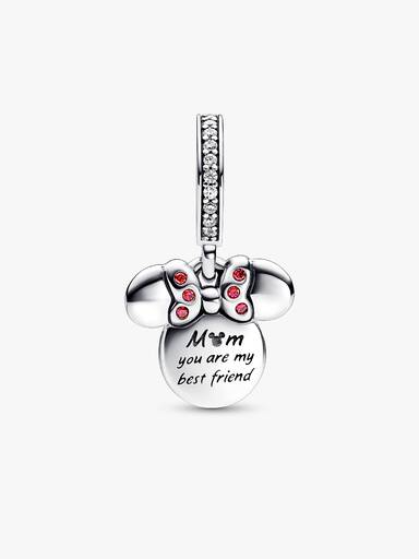 Charm Colgante doble Silueta de Minnie Mouse para Mamá de Disney