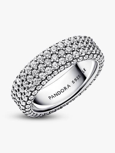 Anillo Triple Fila en Pavé