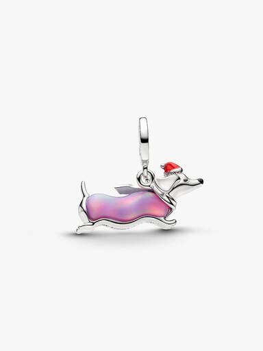 Charm colgante Perro Salchicha Navideño