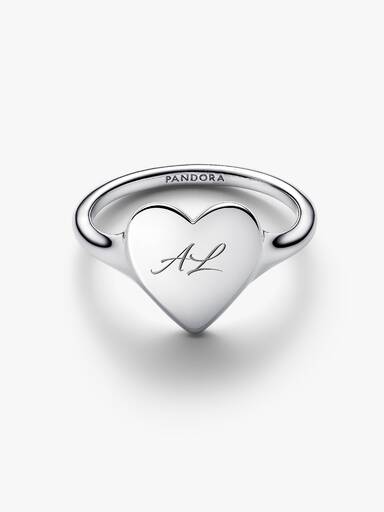 Anillo corazón grabable