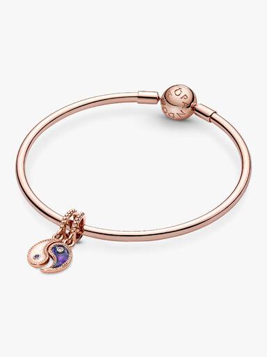 Charm colgante separable Yin y Yang reluciente