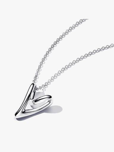 Collar con colgante corazón con forma orgánica