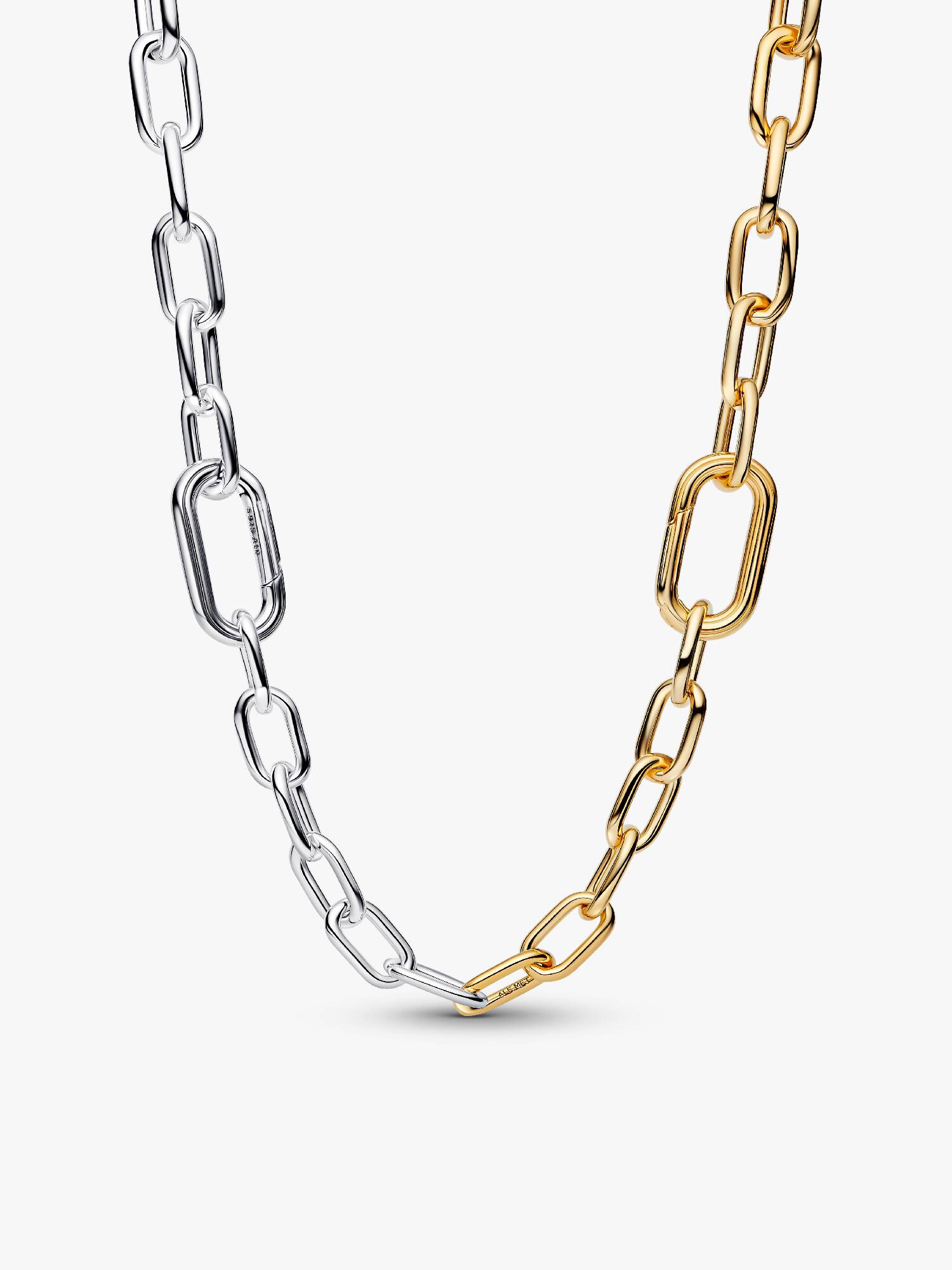 Collar de cadena de eslabones en dos tonos