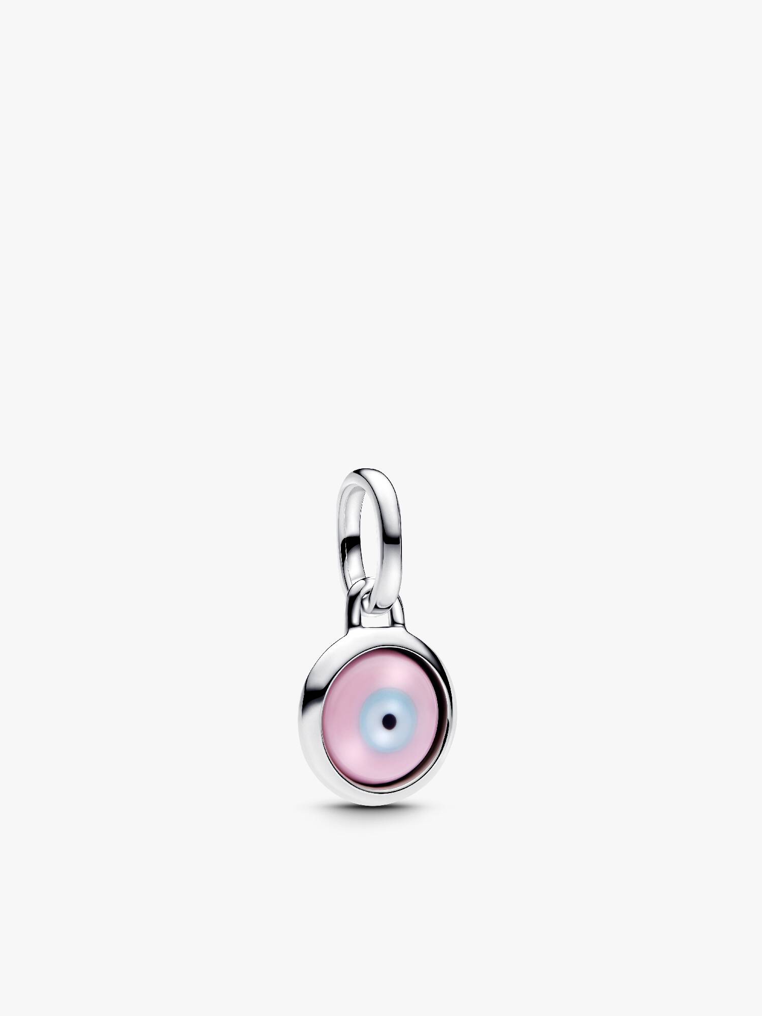Charm Mini Colgante Grabable Mal de Ojo de Cristal Murano