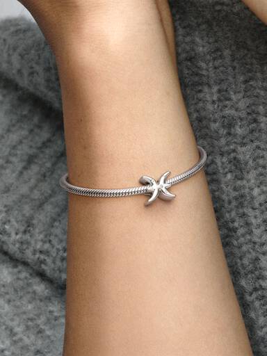 Charm del zodíaco Piscis resplandeciente