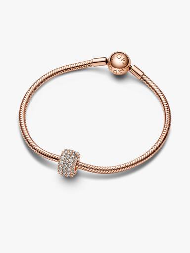 Charm Triple Fila de Brillante Pavé