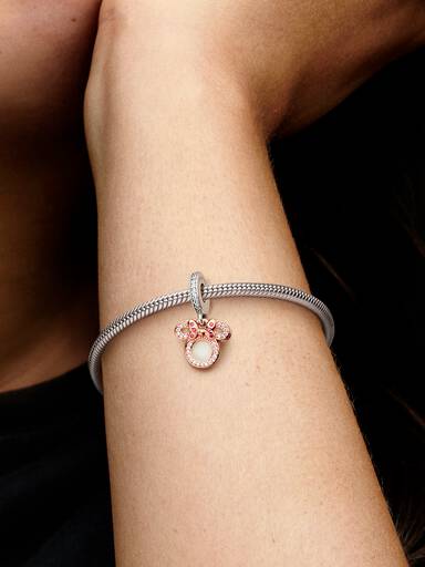 Charm Colgante doble Silueta de Minnie Mouse para Mamá de Disney