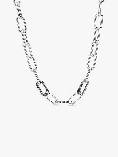 Collar Cadena de Eslabones Medianos con Cierre Redondo Pandora ME