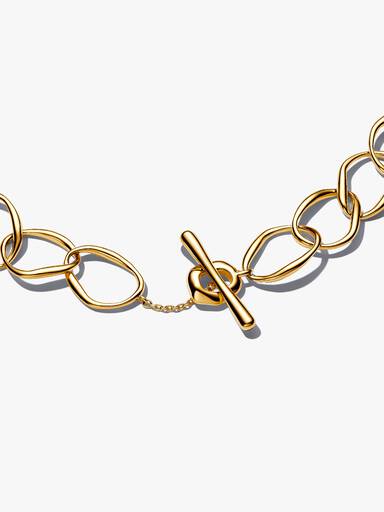 Collar de cadena de eslabones con forma orgánica