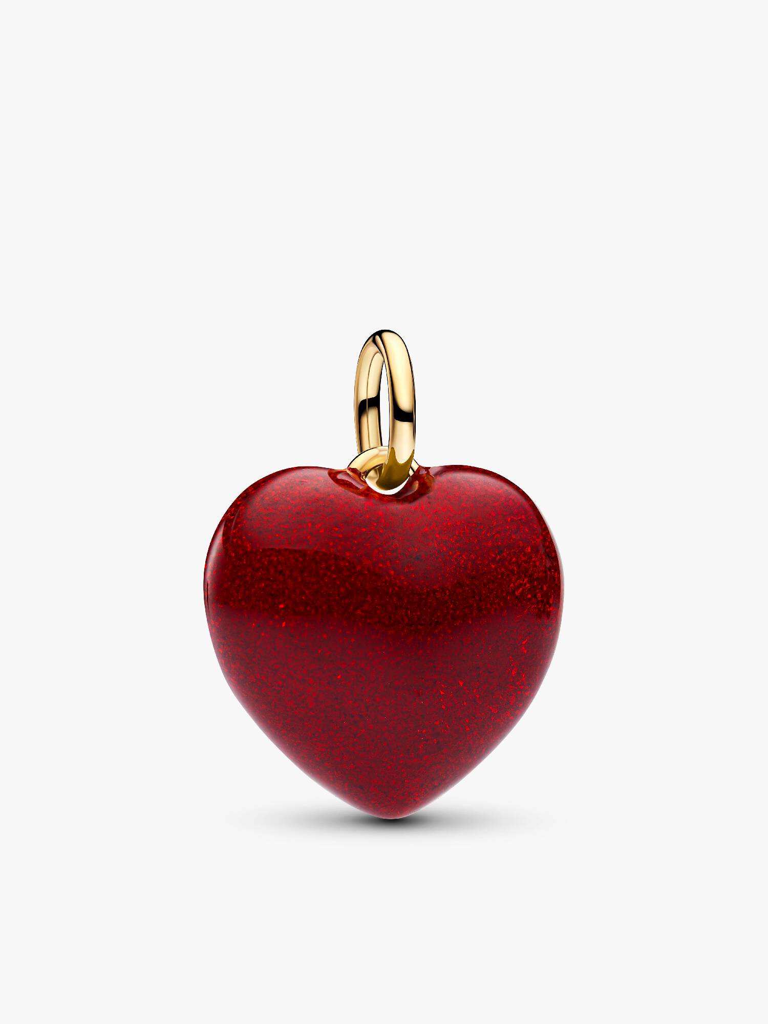 Charm colgante Corazón Acolchado rojo