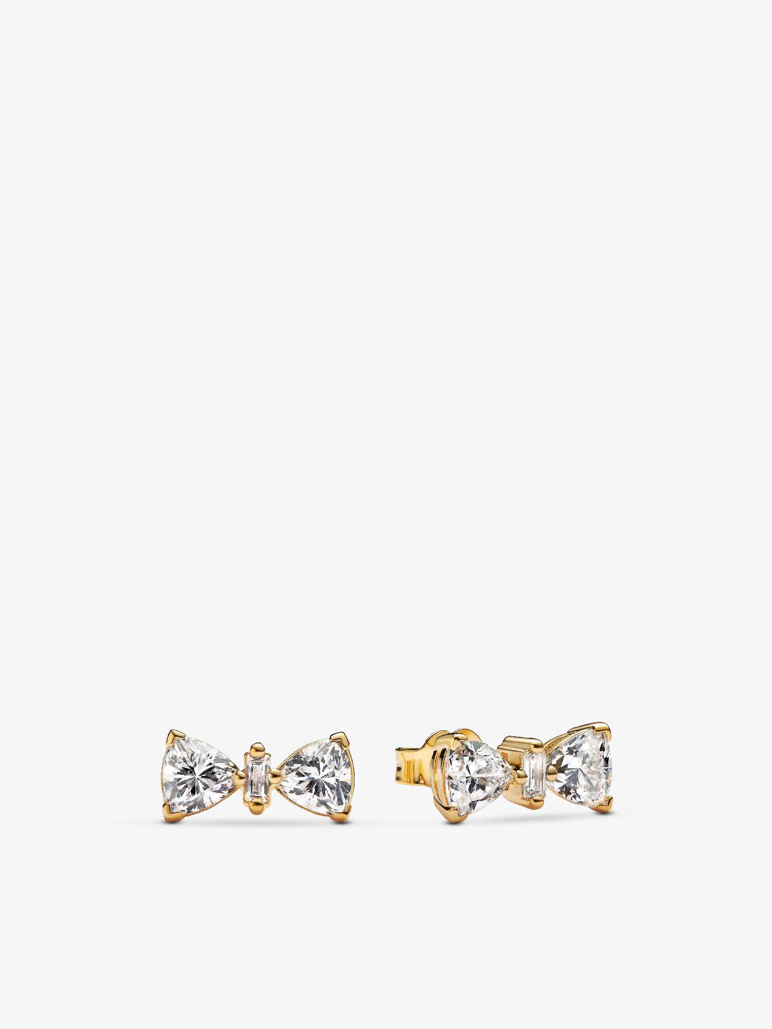 Aretes de botón Moño reluciente