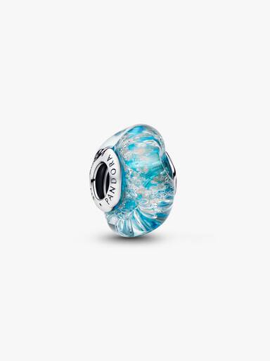 Charm Cristal Murano turquesa y brillo