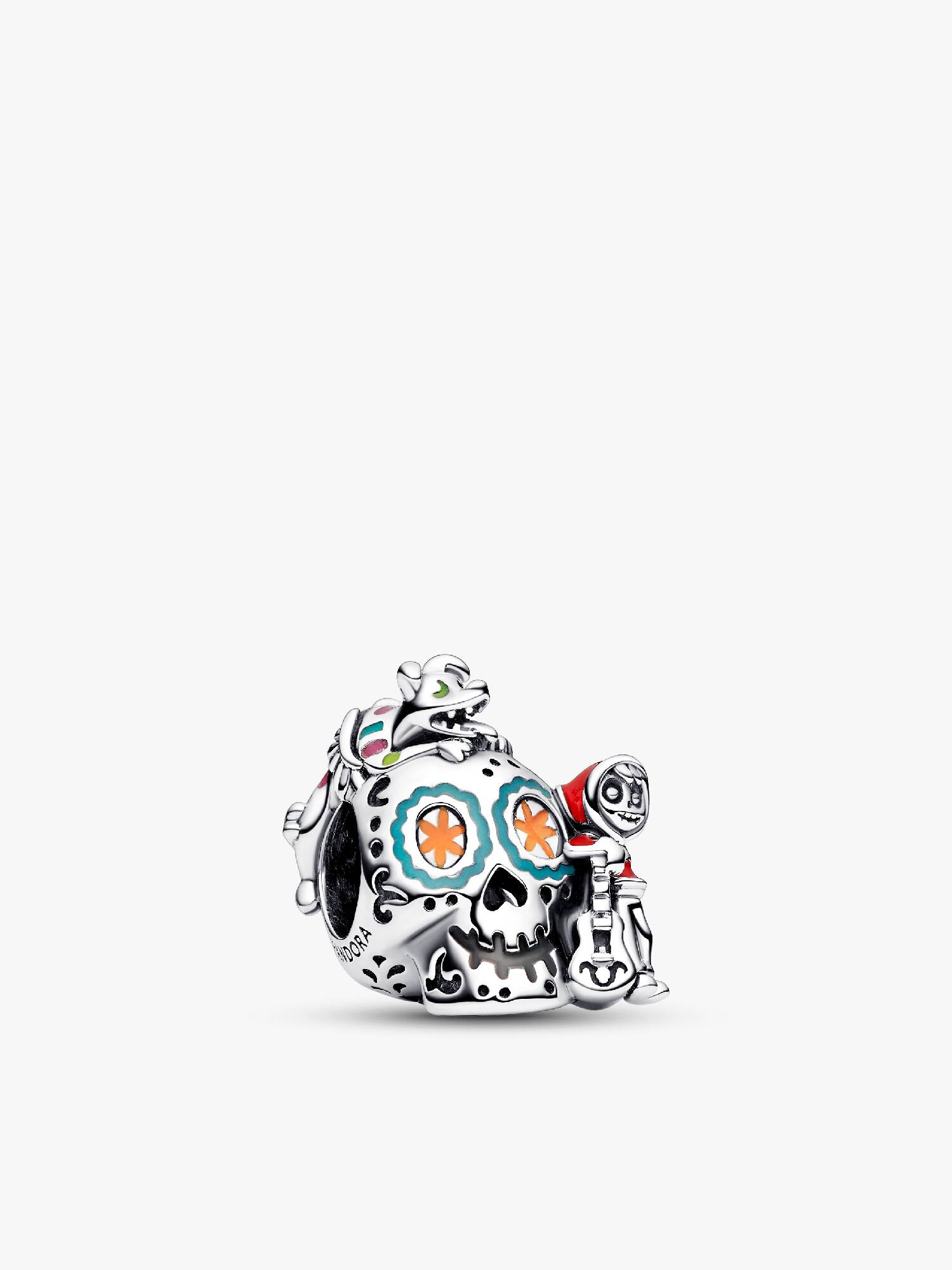 Charm Calavera que brilla en la oscuridad con Miguel y Dante de Coco de Disney Pixar
