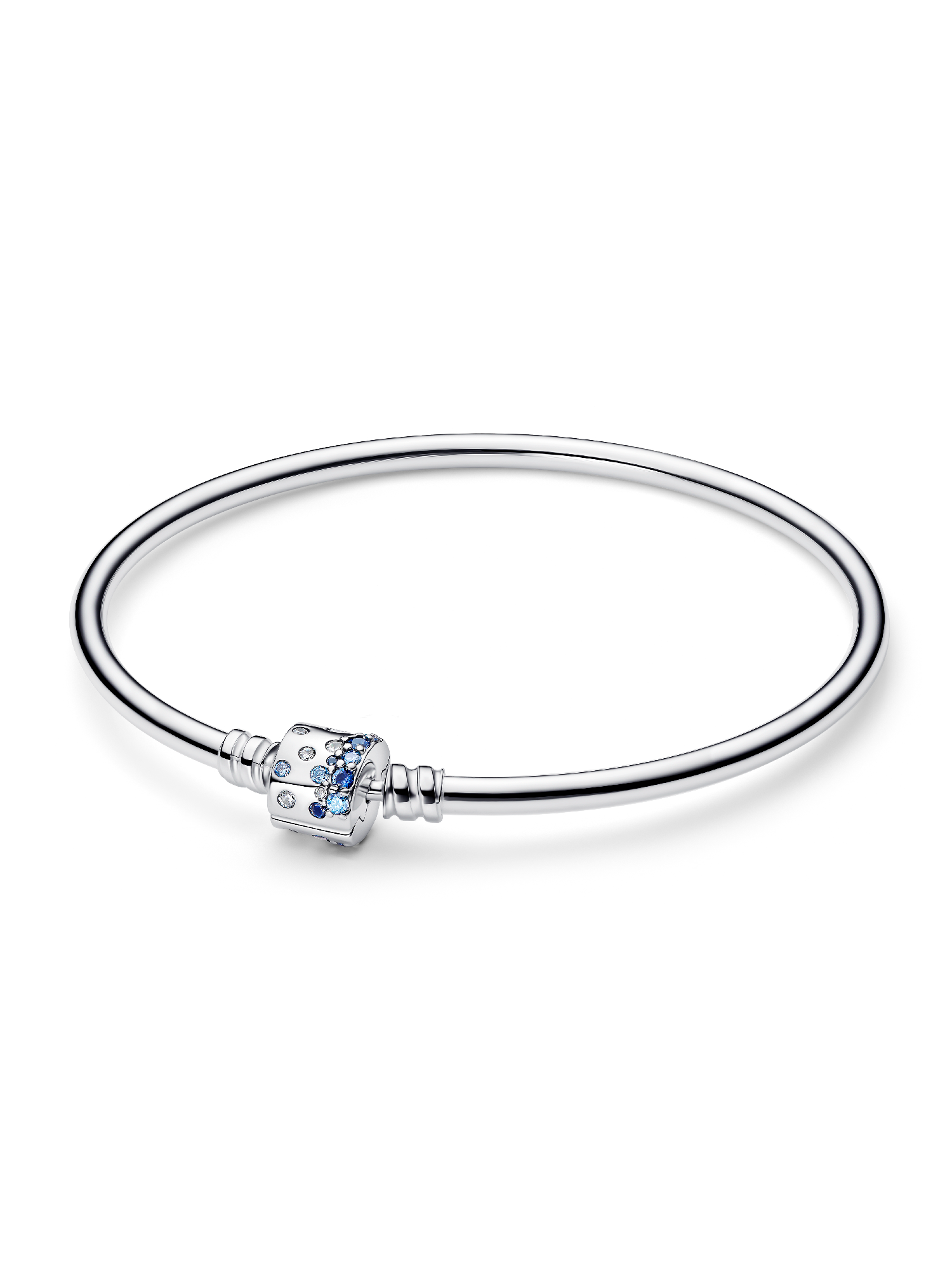 Brazalete Rígido con broche de barril brillante
