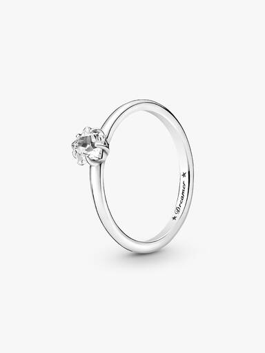 Anillo solitario Estrella celestial reluciente
