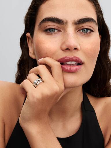 Anillo trenzado doble